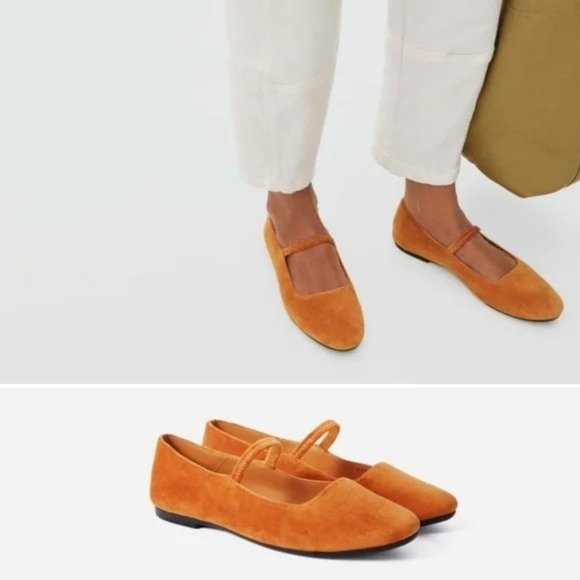 Everlane The Mary Jane in Toasted Almond Velvet New Womens Flats Shoes - Picture 11 of 13